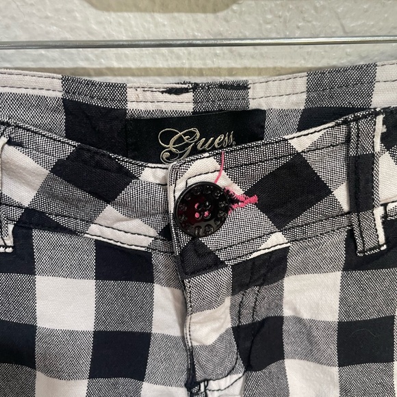 GUESS buffalo plaid low rise booty shorts size 25 - Picture 2 of 9